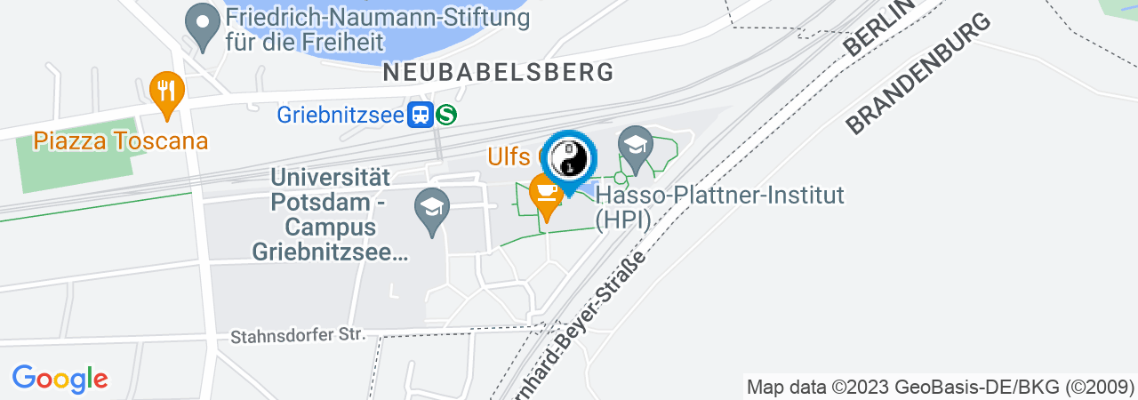 Karte der Umgebung des HPI Campus Griebnitzsee